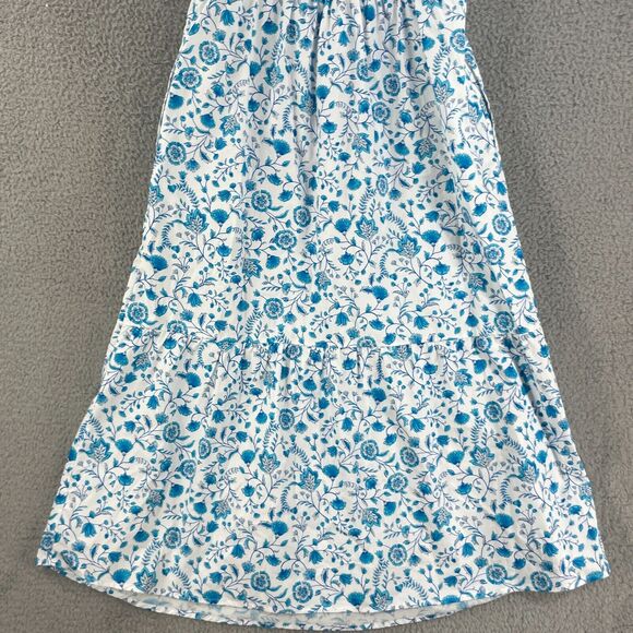 Draper James Womens Floral Dress Cottage Long 100% Cotton Sz S Flowy Ruffle - Picture 11 of 16